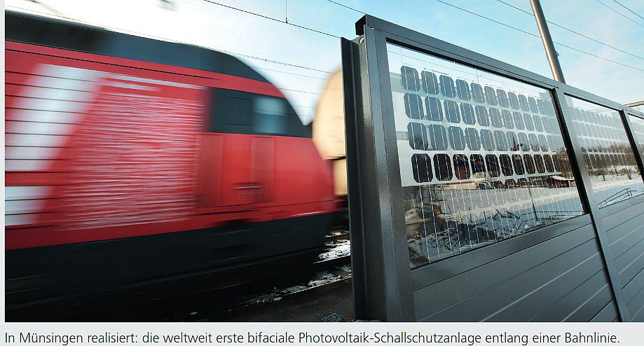 Fotovoltaik an Bahnlinie