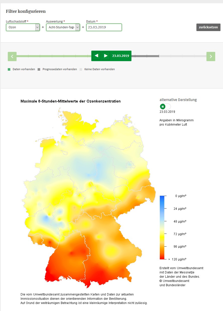 Aktuelle Luftdaten Umweltbundesamt 2019 03 25 22.23.04